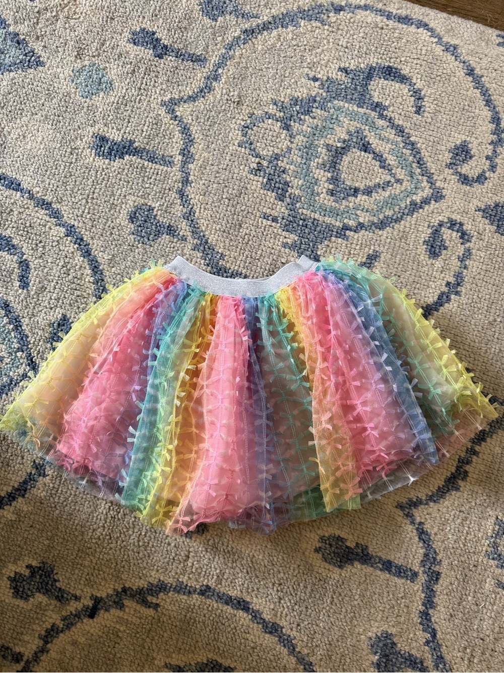 Lola + The Boys Pastel Rainbow Star Tulle Skirt - Pink, Yellow, Blue, Green